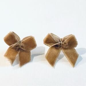 Velvet Bow Stud Earrings